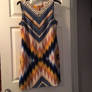 Sleeveless Bejeweled V-neck Sundress